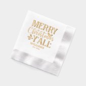 Typographie Joyeux Noël Y'all Nom de famille Date (Gauche)