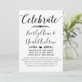 Typographie Kraft Papier de mariage Invitations (Debout devant)