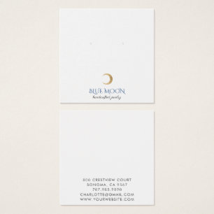 Typographie Lune d'or à oreille Carré de bijoux