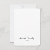 Typographie manuscrite Faire-part de mariage moder (Dos)