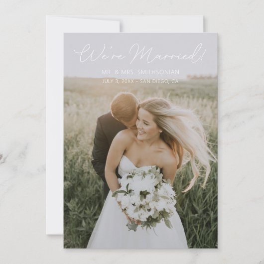 Typographie Mariage Faire-part Elegant Ver (Devant)