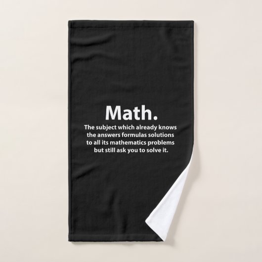 Typographie Mathématique Drôle De Maths (Serviette à main)