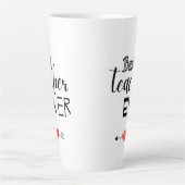 Typographie Meilleur Enseignant Jamais Latte Mug (Devant)