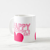 Typographie mignonne Saint Valentin Mug (Devant gauche)