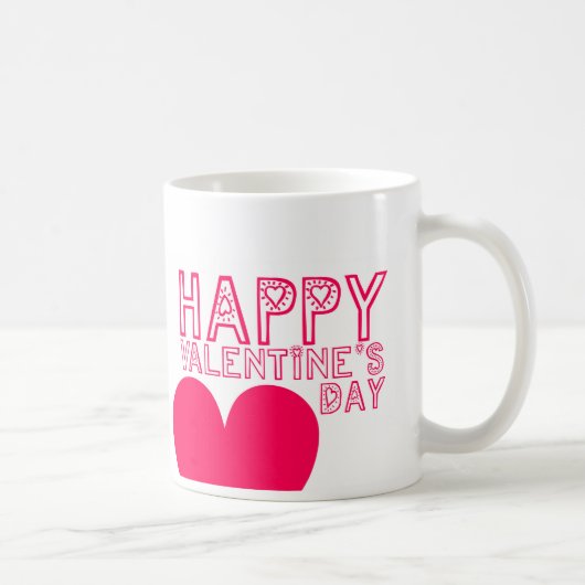 Typographie mignonne Saint Valentin Mug (Droite)