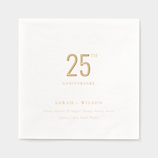 Typographie minimale Anniversaire de mariage perso (Recto)