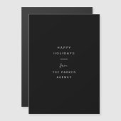 Typographie minimale | Carte de vacances d'entrepr (Devant / Derrière)