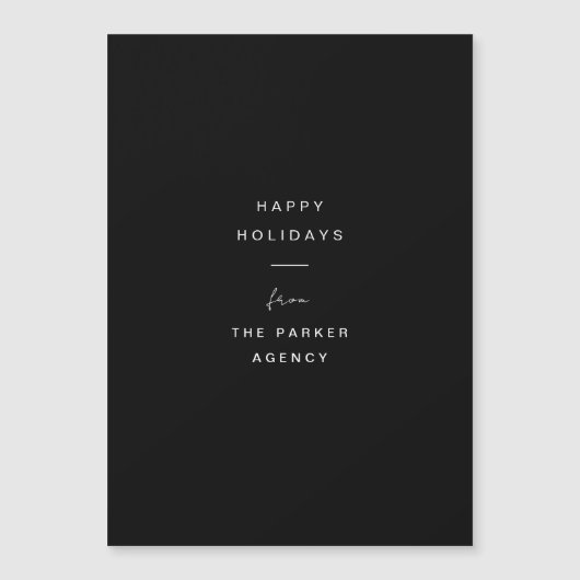 Typographie minimale | Carte de vacances d'entrepr (Devant)