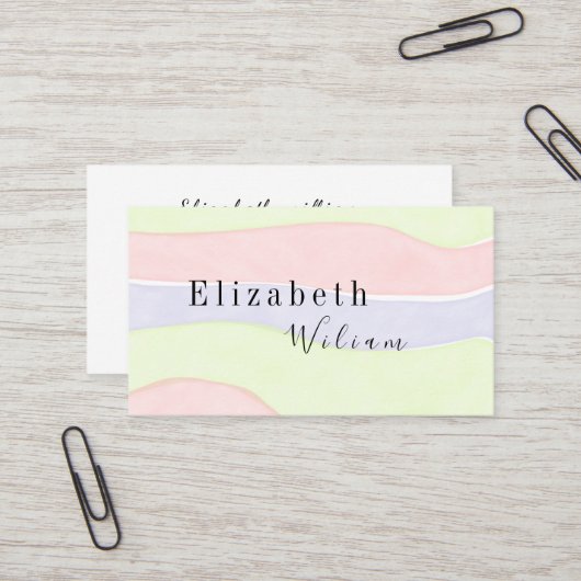 Typographie minimale Carte de visite esthétique po (Devant/Arrière en situation)
