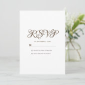 Typographie minimale Carte RSVP de mariage blanc (Debout devant)