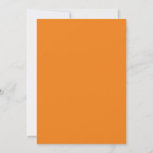 Typographie minimale Faire-part de mariage orange (Dos)