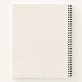 Typographie minimale Journal de cahier propre (Dos)