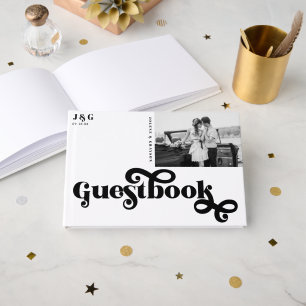 Typographie minimale Livre d'or de mariage rétro