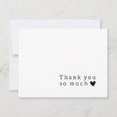 Typographie minimale Mariage cardiaque Carte de re (Devant)