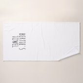 Typographie minimaliste Animaux de compagnie perso (Serviette de bain)