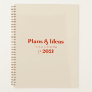 Typographie minimaliste Conception du planificateu