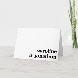 Typographie minimaliste moderne Deux noms BLANCH