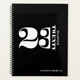 Typographie minimaliste moderne en noir et blanc