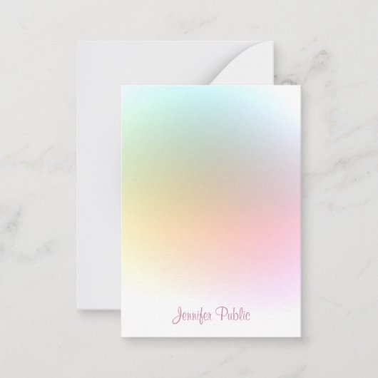 Typographie Modèle moderne et colorée Script (Devant)