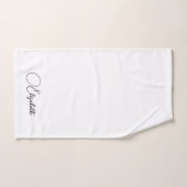 Typographie Modèle moderne Nom noir blanc (Serviette à main)