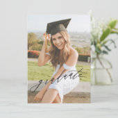 Typographie moderne 2 Faire-part de diplôme de pho (Debout devant)