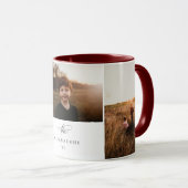 Typographie moderne 3 Photo Collage Mug (Devant droit)