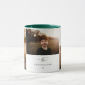 Typographie moderne 3 Photo Collage Mug (Centre)