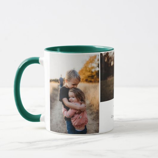Typographie moderne 3 Photo Collage Mug (Gauche)