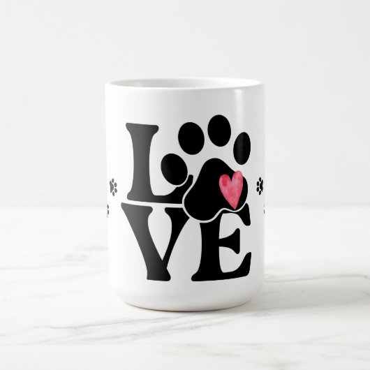 Typographie moderne Amour avec Mug Empreinte de pa (Centre)