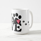 Typographie moderne Amour avec Mug Empreinte de pa (Devant droit)