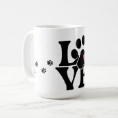 Typographie moderne Amour avec Mug Empreinte de pa (Devant gauche)