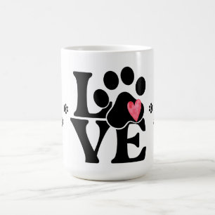 Typographie moderne Amour avec Mug Empreinte de pa