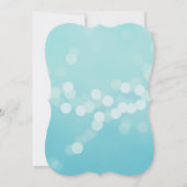 Typographie moderne Aqua Blue Wedding Invitations (Dos)