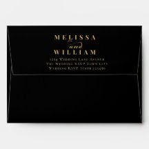 Typographie moderne Black Gold Mariage Retour