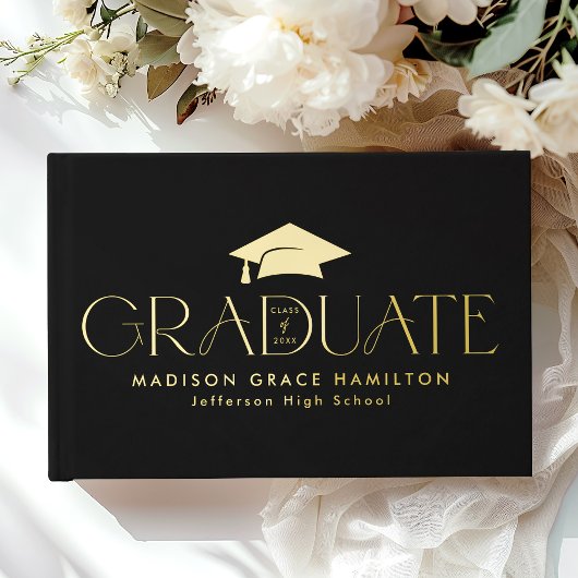Typographie moderne Black Photo Graduation