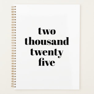Typographie moderne blanc noir texte de l'année