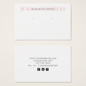 Typographie moderne Boucles d'oreilles Bijoux Cart (Devant & derrière)