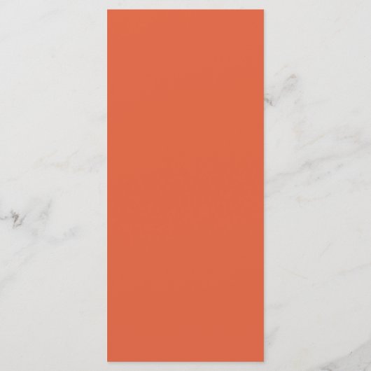 Typographie moderne Bright Orange Mariage Menu (Dos)