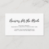 Typographie moderne Carte de demande de recette (Devant)