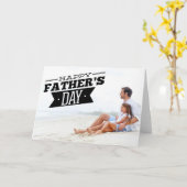 Typographie moderne Carte photo de Fête des pères  (Fleur jaune)