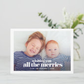 Typographie moderne Carte photo de vacances (Debout devant)