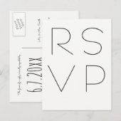 Typographie moderne cartes postales rsvp (Devant / Derrière)