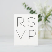 Typographie moderne cartes postales rsvp (Debout devant)
