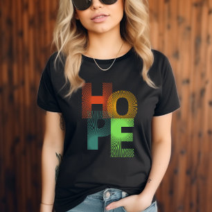 Typographie moderne colorée T-shirt Hope