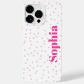 Typographie moderne coque iphone rose avec nom (Verso)