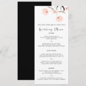 Typographie moderne Dandelion Menu Mariage (Devant / Derrière)