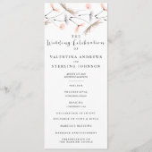 Typographie moderne Dandelion Wedding Carte Progra (Devant)