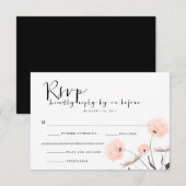 Typographie moderne Dandelion Wedding Carte RSVP (Devant / Derrière)