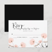 Typographie moderne Dandelion Wedding Carte RSVP (Devant / Derrière)