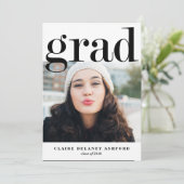 Typographie moderne de Grad Invitation photo (Debout devant)